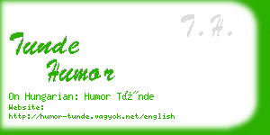 tunde humor business card